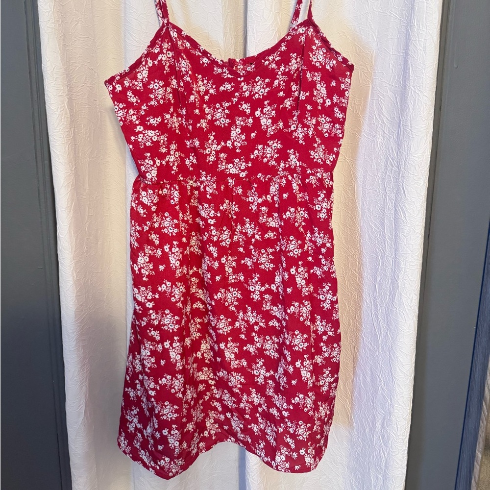 SHEIN Red Floral Mini Dress